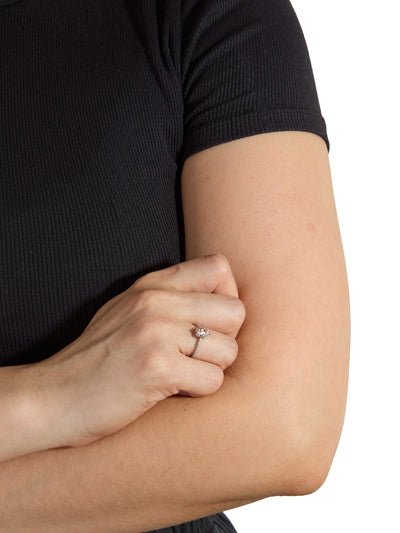 Morganite Solitaire Platinum Ring