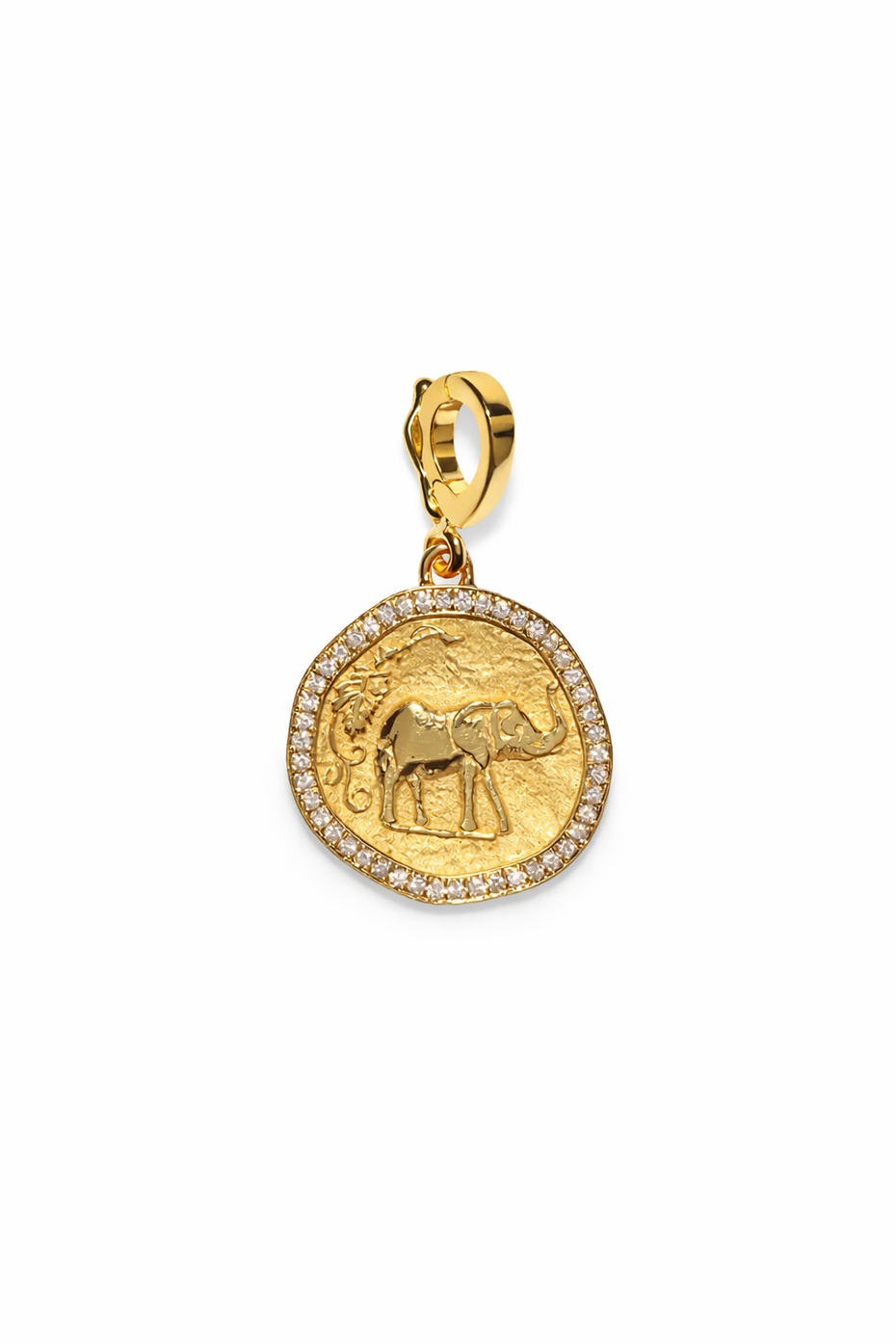 Elefante Loyalty Small Pave Yellow Gold Charm