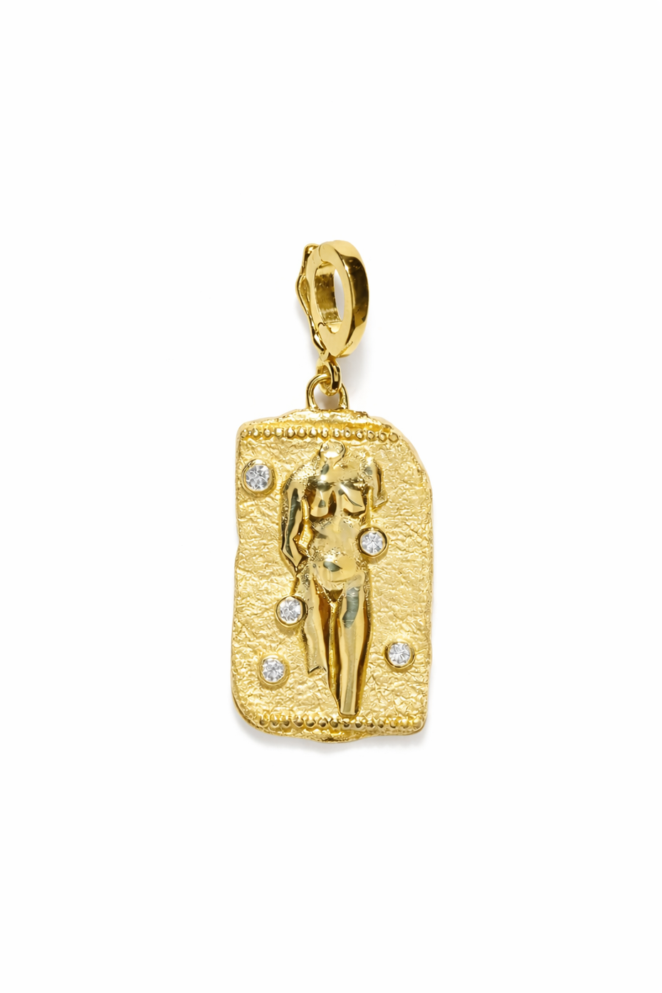 Divine Feminine Medium Relic Yellow Gold Coin Charm