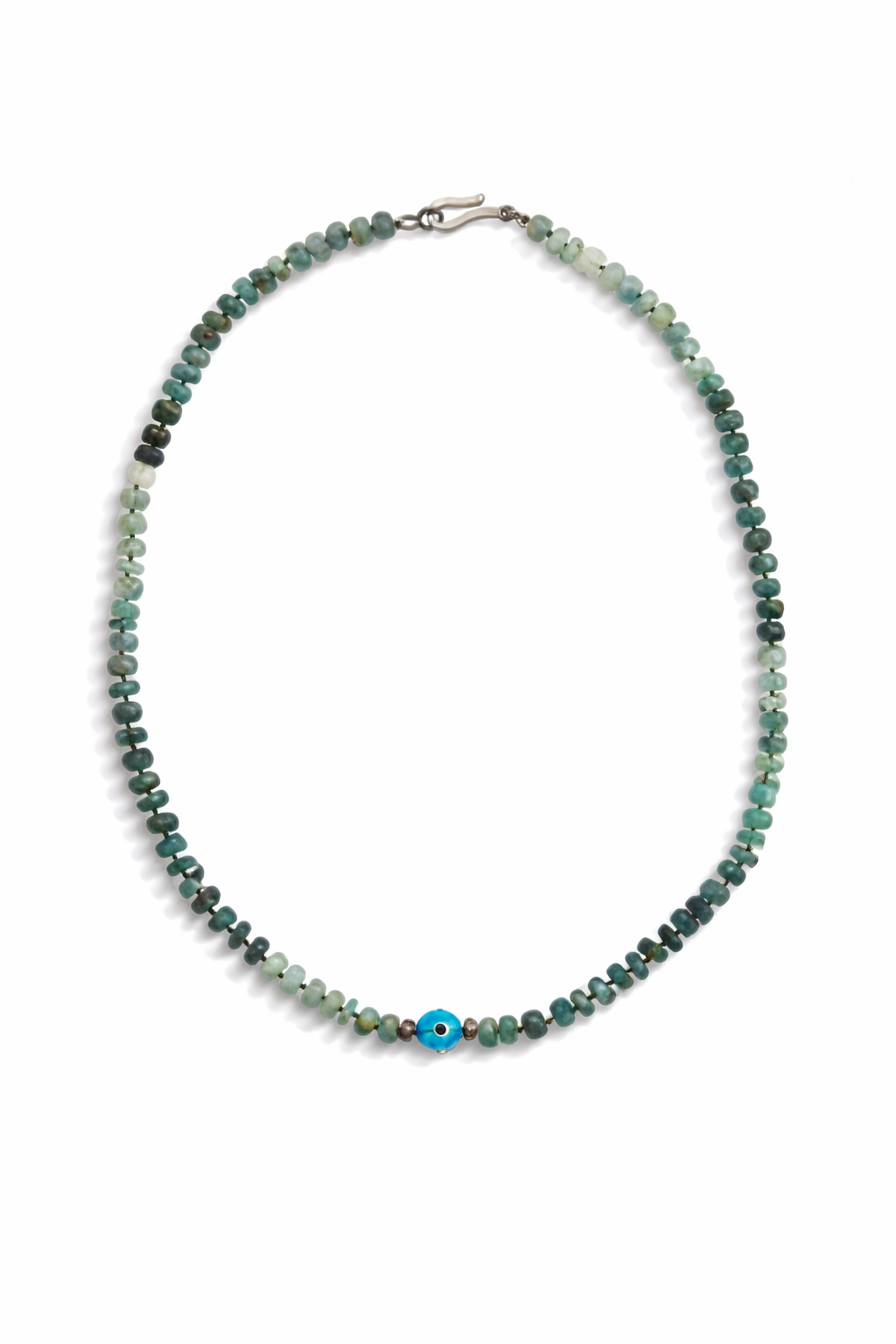 Blue Quartz Talisman Beaded Necklace
