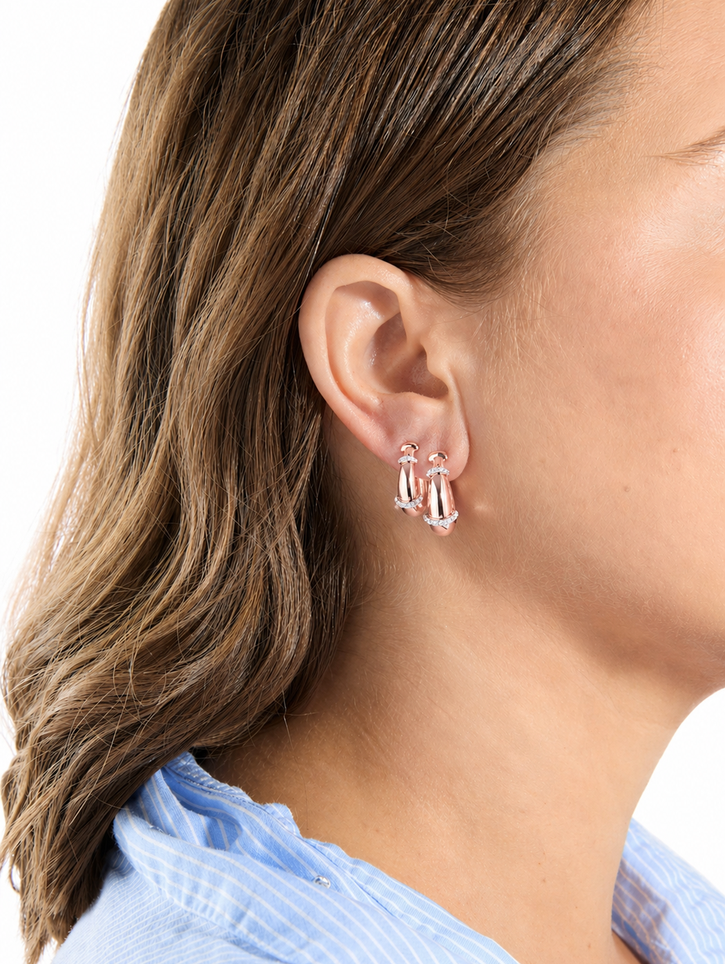 Buoy Size 3 Rose Gold Hoop Earrings