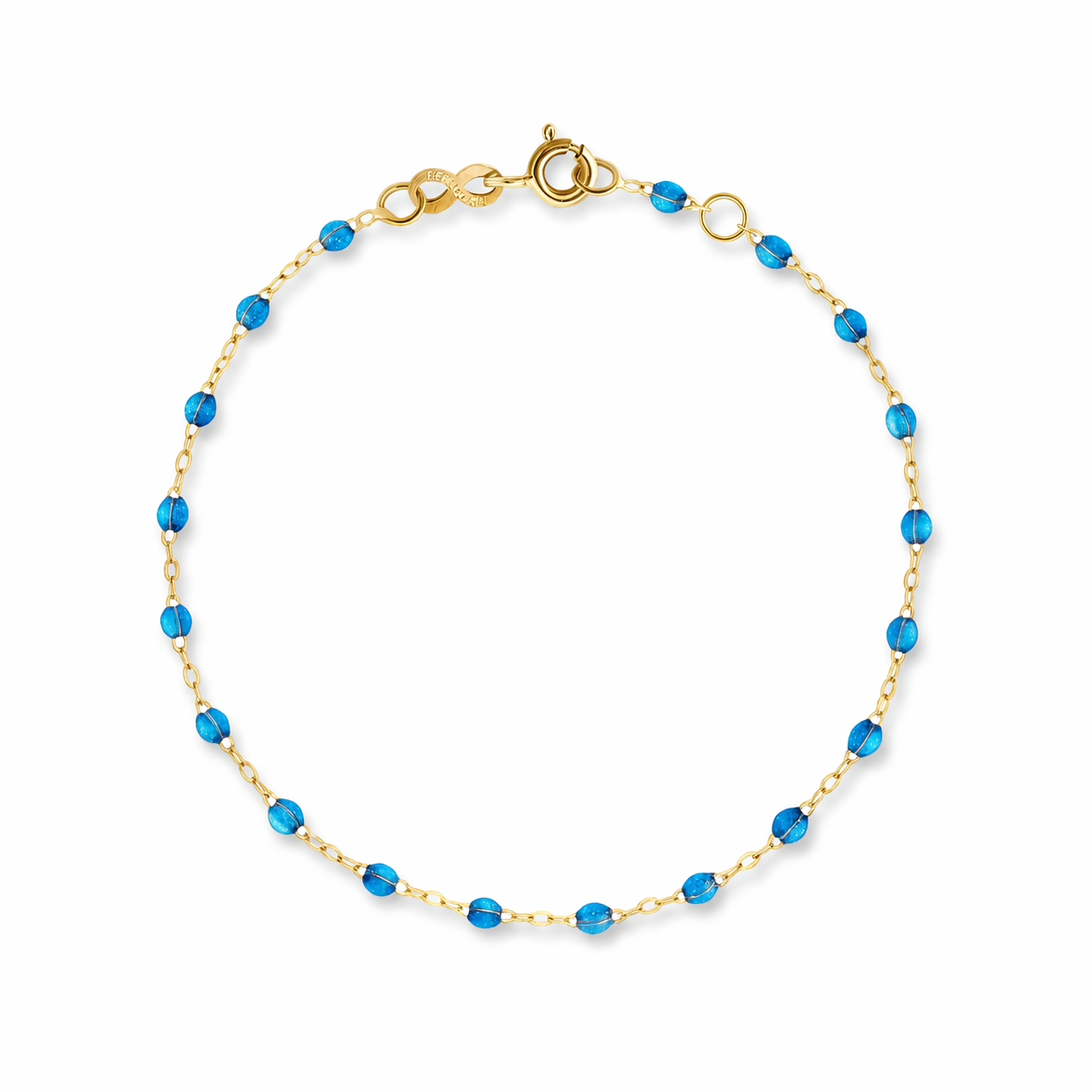 Classic Gigi Azur Resin Yellow Gold Bracelet