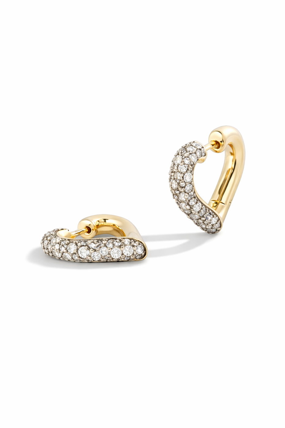 Antique Finish Baby Chubby Love Diamond Earrings