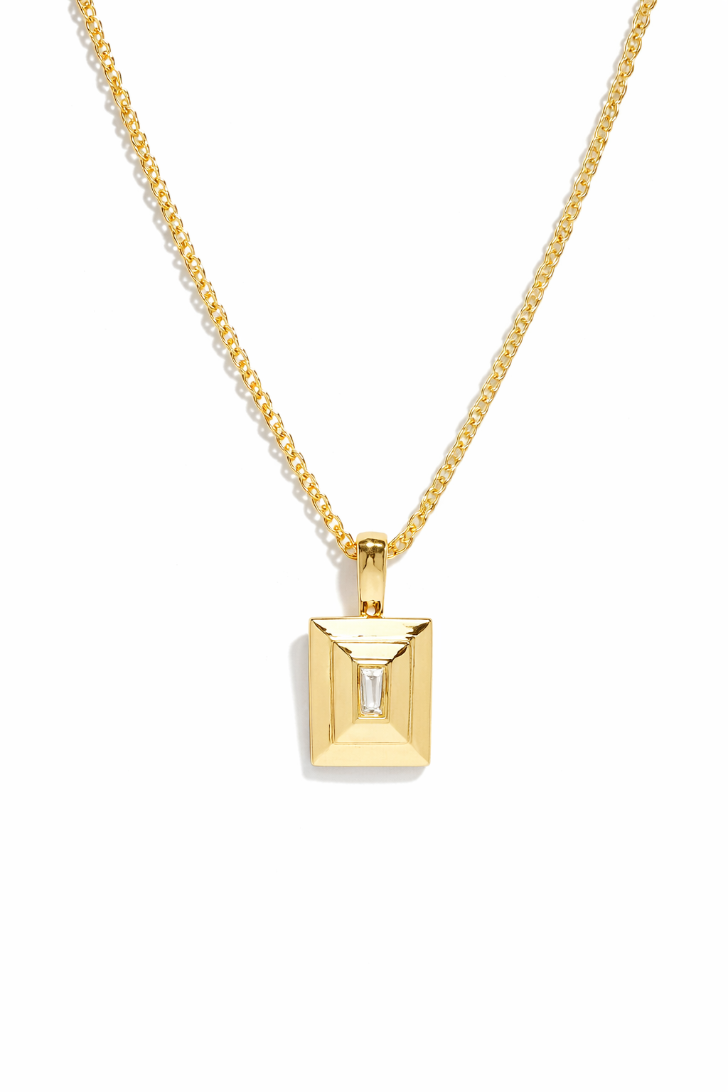 Petite Tapered Diamond Baguette Staircase Necklace