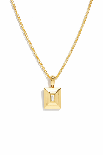Petite Tapered Diamond Baguette Staircase Necklace