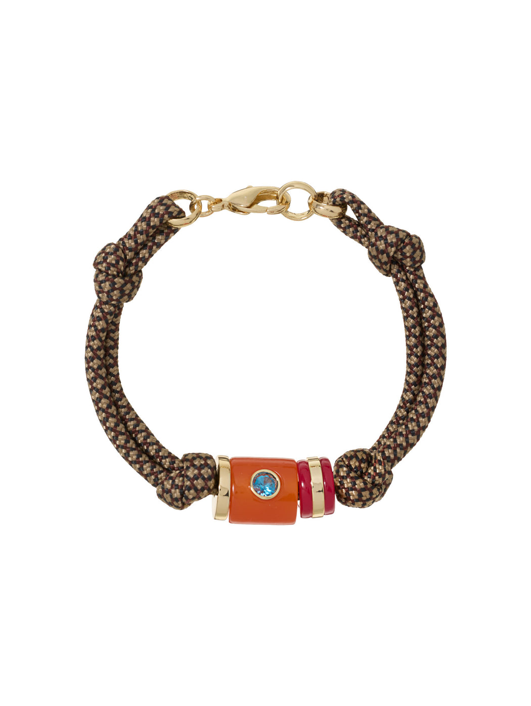 The Orange Cylinder Cord Bracelet