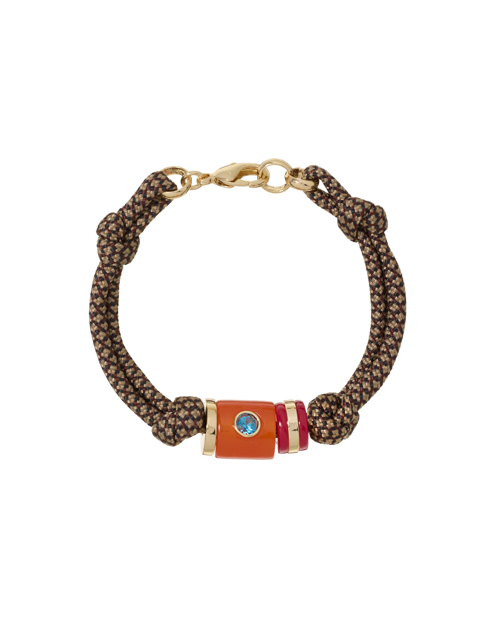 The Orange Cylinder Cord Bracelet