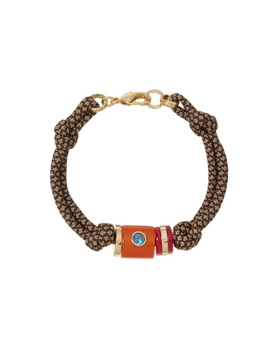 The Orange Cylinder Cord Bracelet