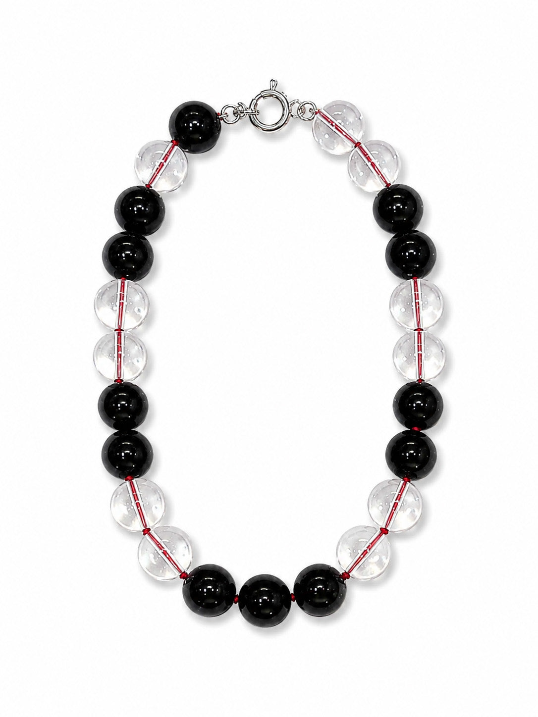 Black Orb Beaded Necklace