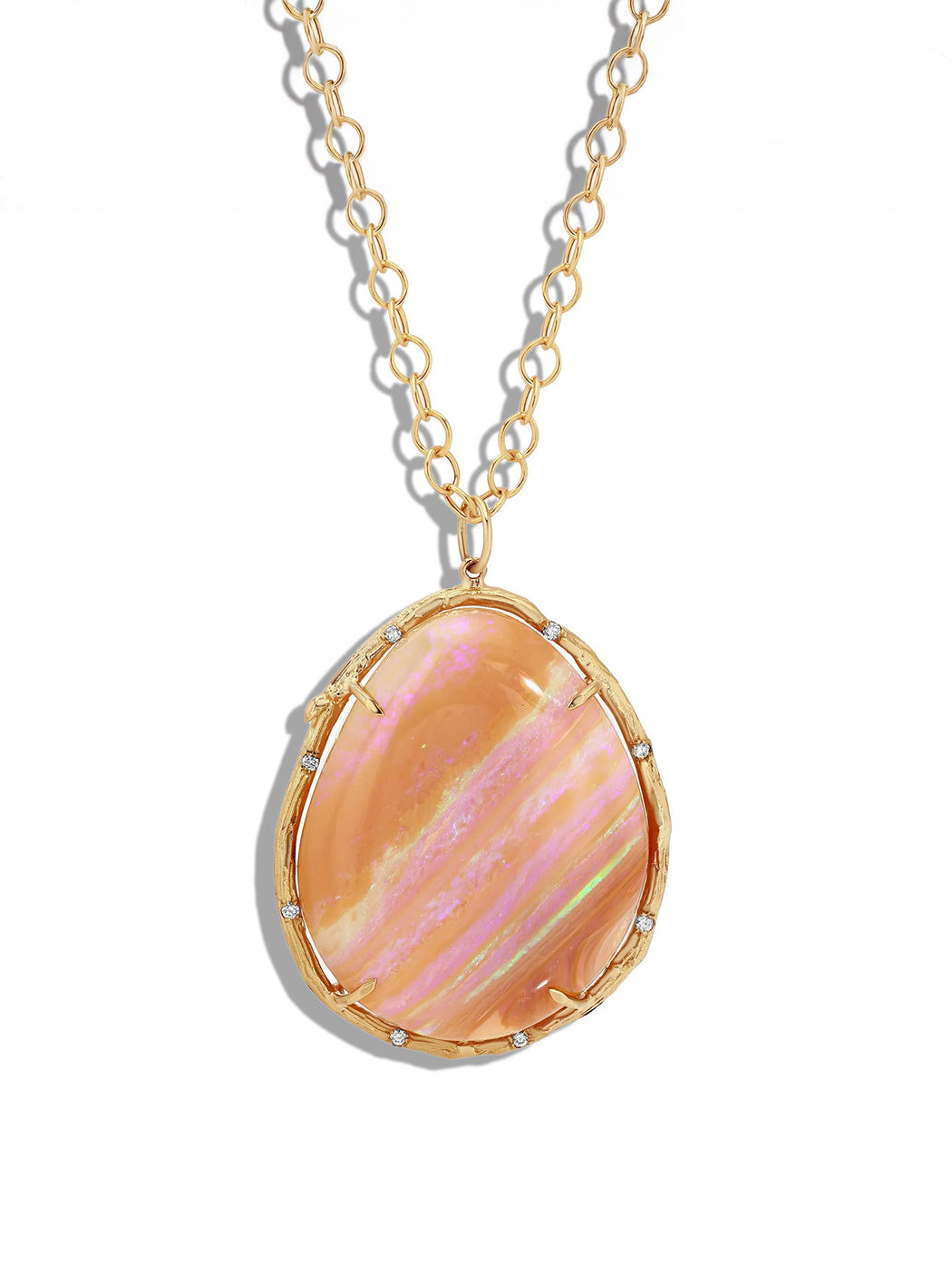 Planetera Opal Yellow Gold Necklace