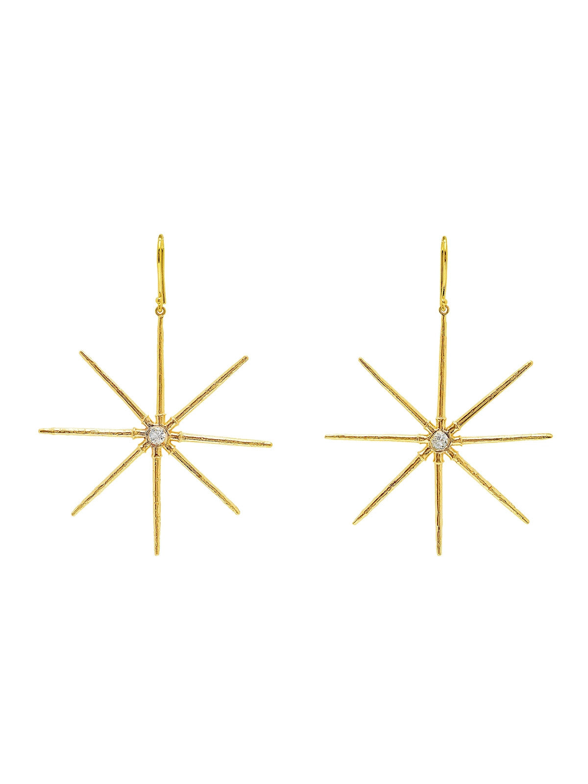 Sea Star Yellow Gold Earrings