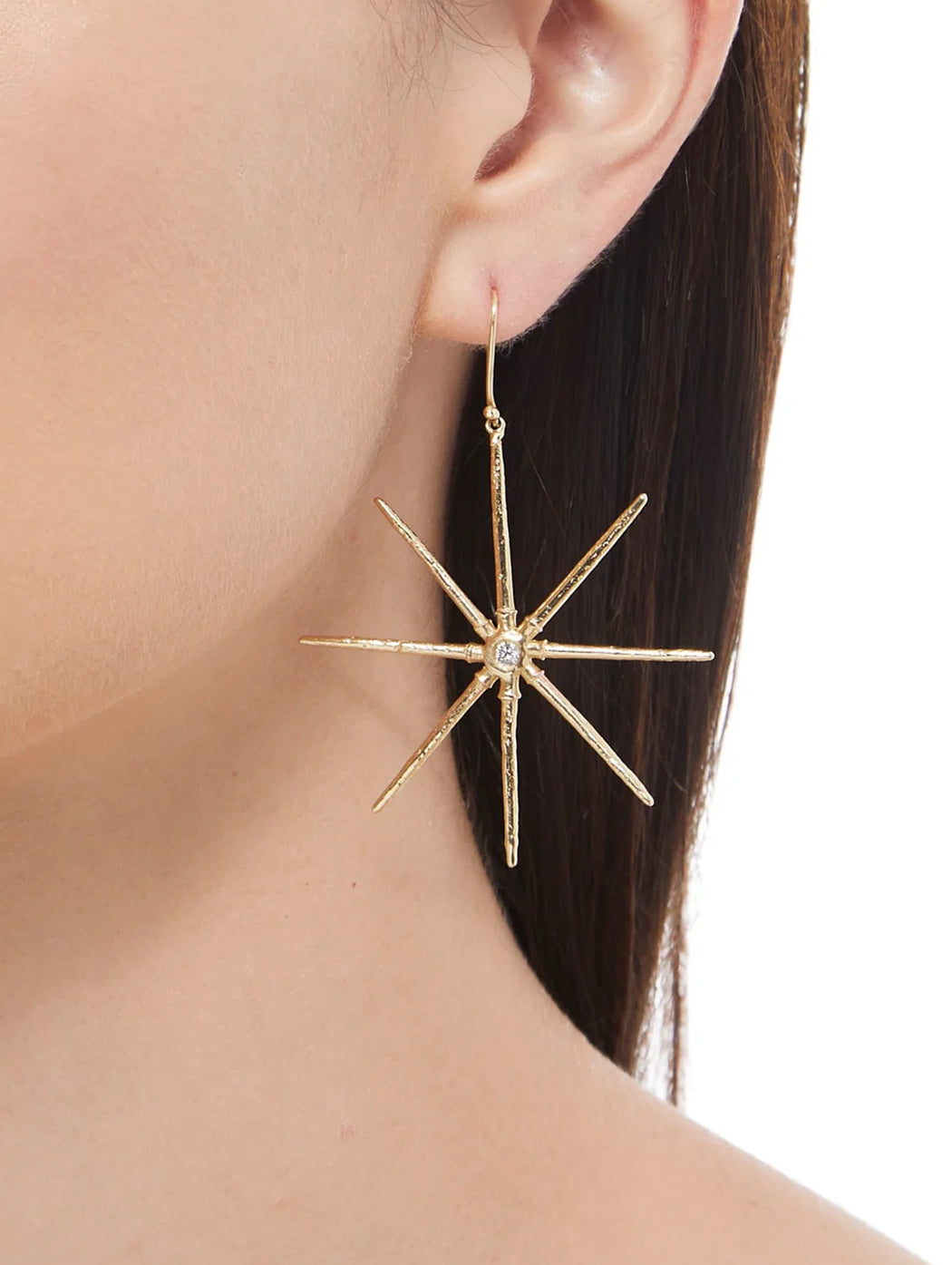 Sea Star Yellow Gold Earrings