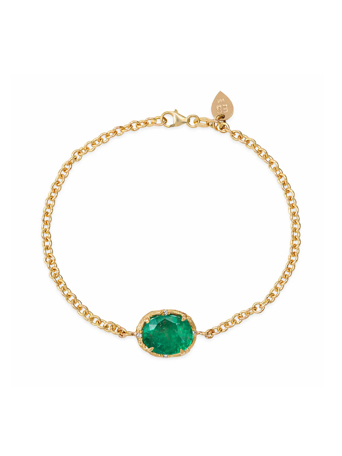 Emerald Light Yellow Gold Bracelet