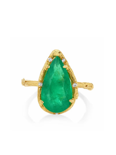 Emerald Sea Yellow Gold Ring