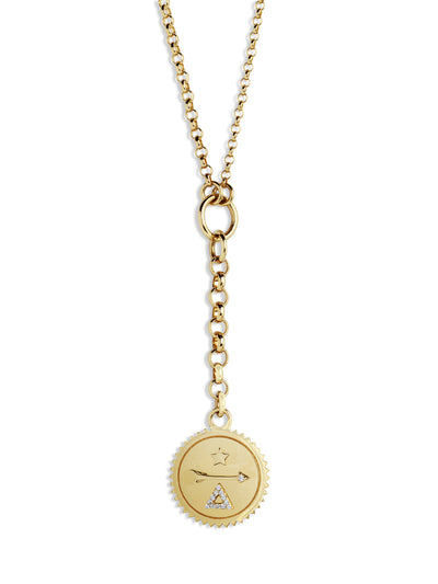 Baby Dream Medallion Small Mixed Yellow Gold Necklace