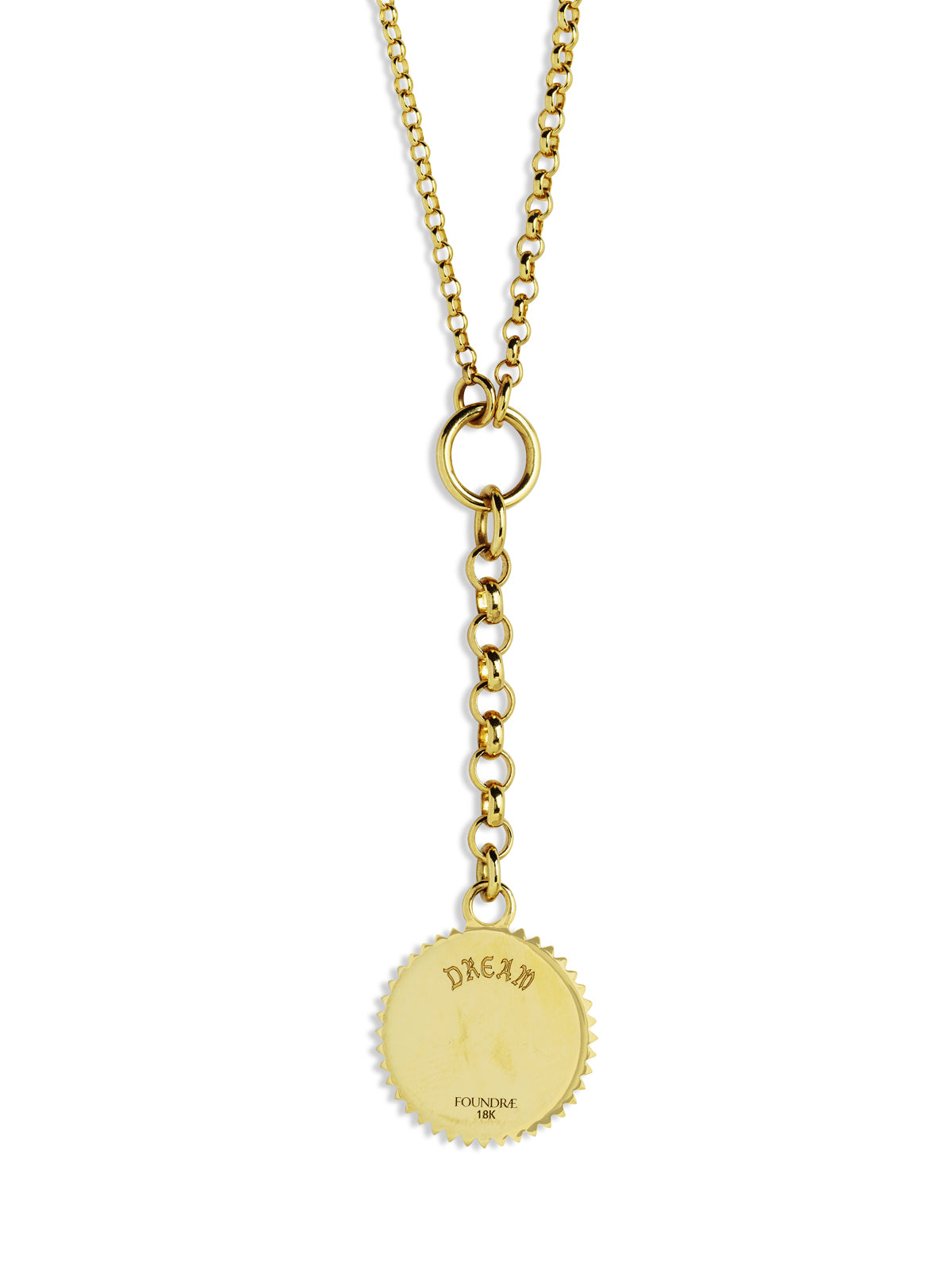 Baby Dream Medallion Small Mixed Yellow Gold Necklace