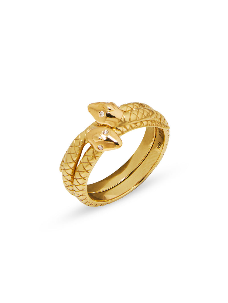 Solid Gold Snake Ring - Zofia Day Co.