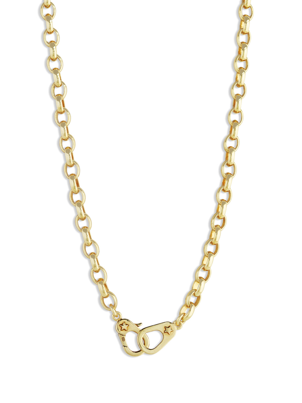 Heavy Belcher Sister Hook Yellow Gold Necklace