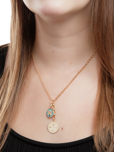 Baby Dream Medallion Small Mixed Yellow Gold Necklace