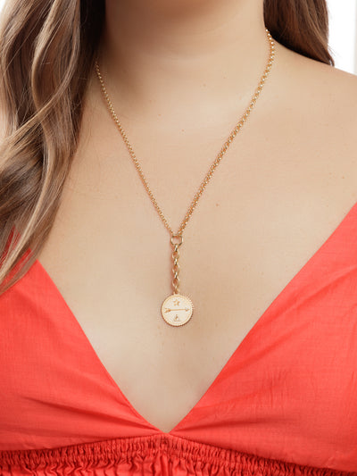 Baby Dream Medallion Small Mixed Yellow Gold Necklace