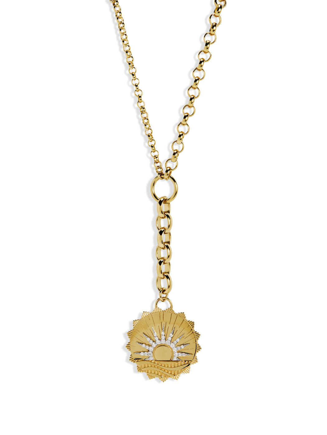 New Beginnings Internal Compass Medium Mixed Belcher Necklace