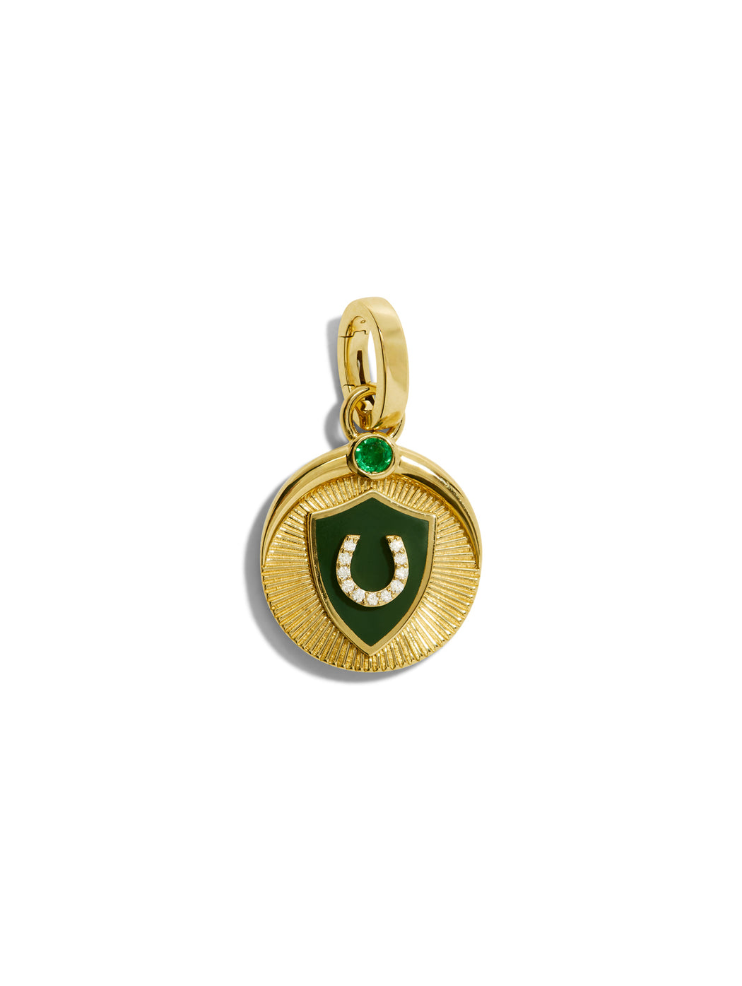 Protection Petite Ceramic Yellow Gold Medallion On Annex Link