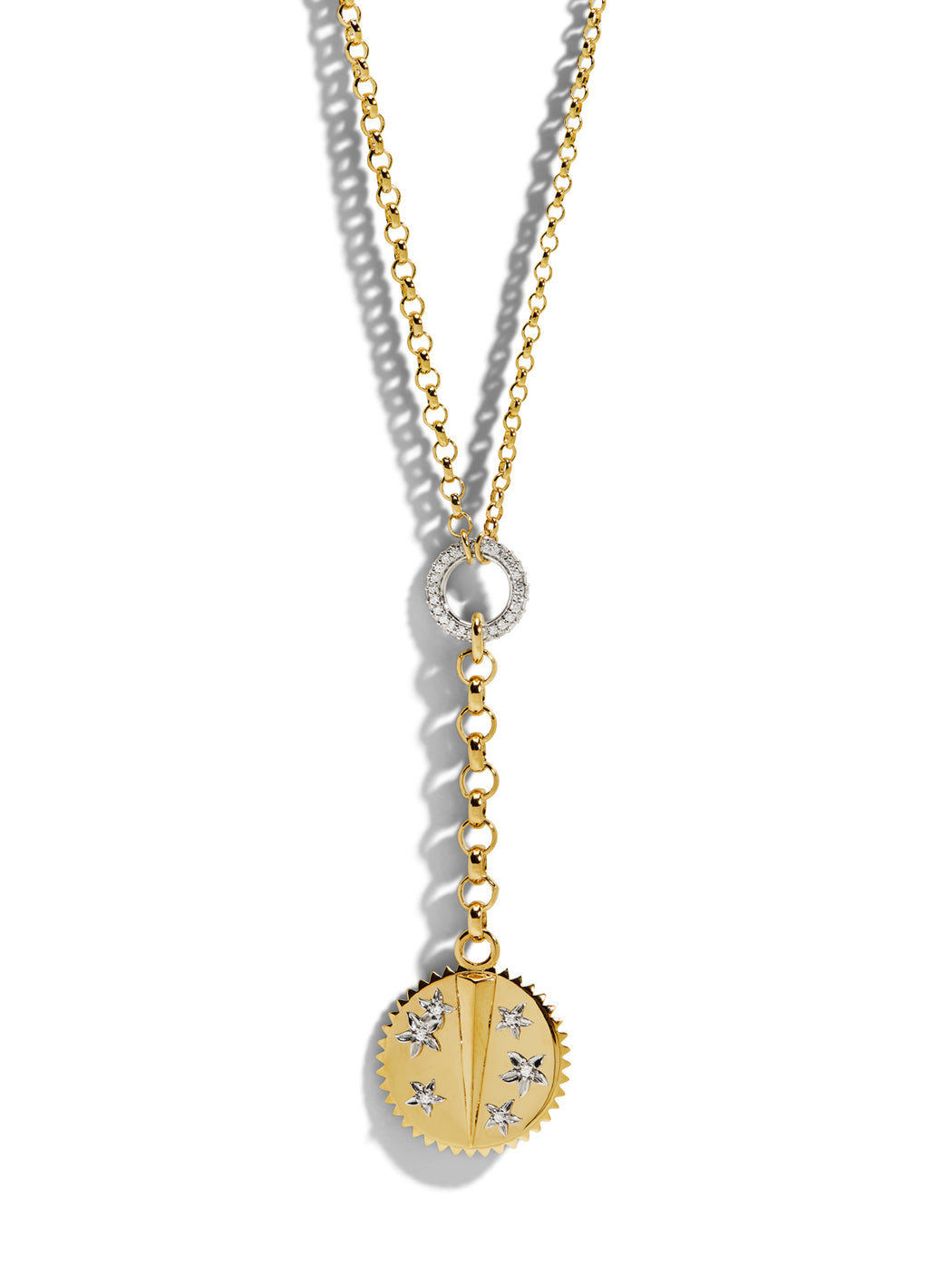 Resilience Small Mixed Belcher Necklace With Diamonds