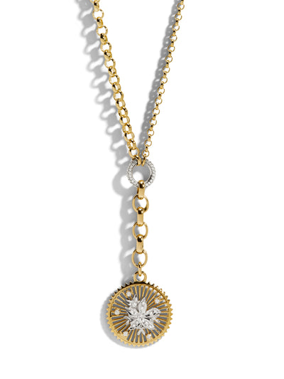 Resilience Medium Mixed Belcher Extension Necklace With Diamonds