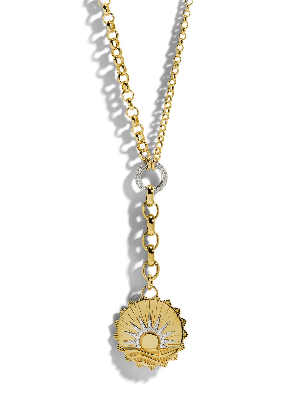 New Beginnings Medium Mixed Belcher Extension Necklace With Diamonds