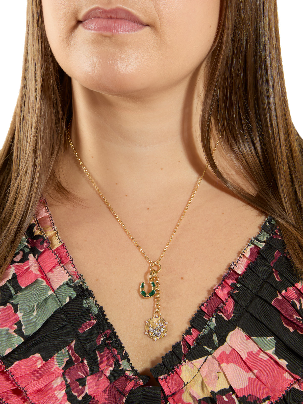 Protection Malachite Horseshoe Miniature Pendant On Annex Link