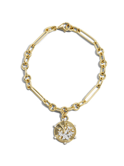 Resilience Blossoms Mixed Clip Yellow Gold Bracelet