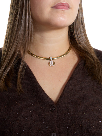 Pave Diamond Medium White Gold Bail Link