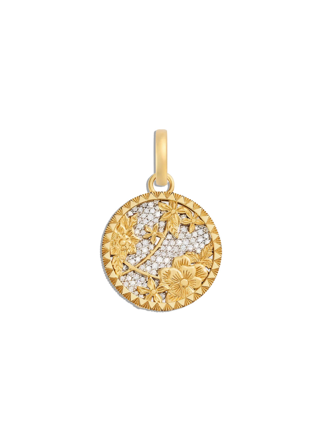 Resilience Pavé Diamond Floral Screen Medium Medallion