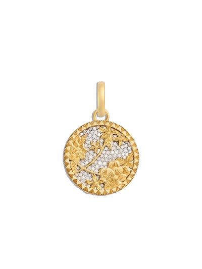 Resilience Pavé Diamond Floral Screen Medium Medallion