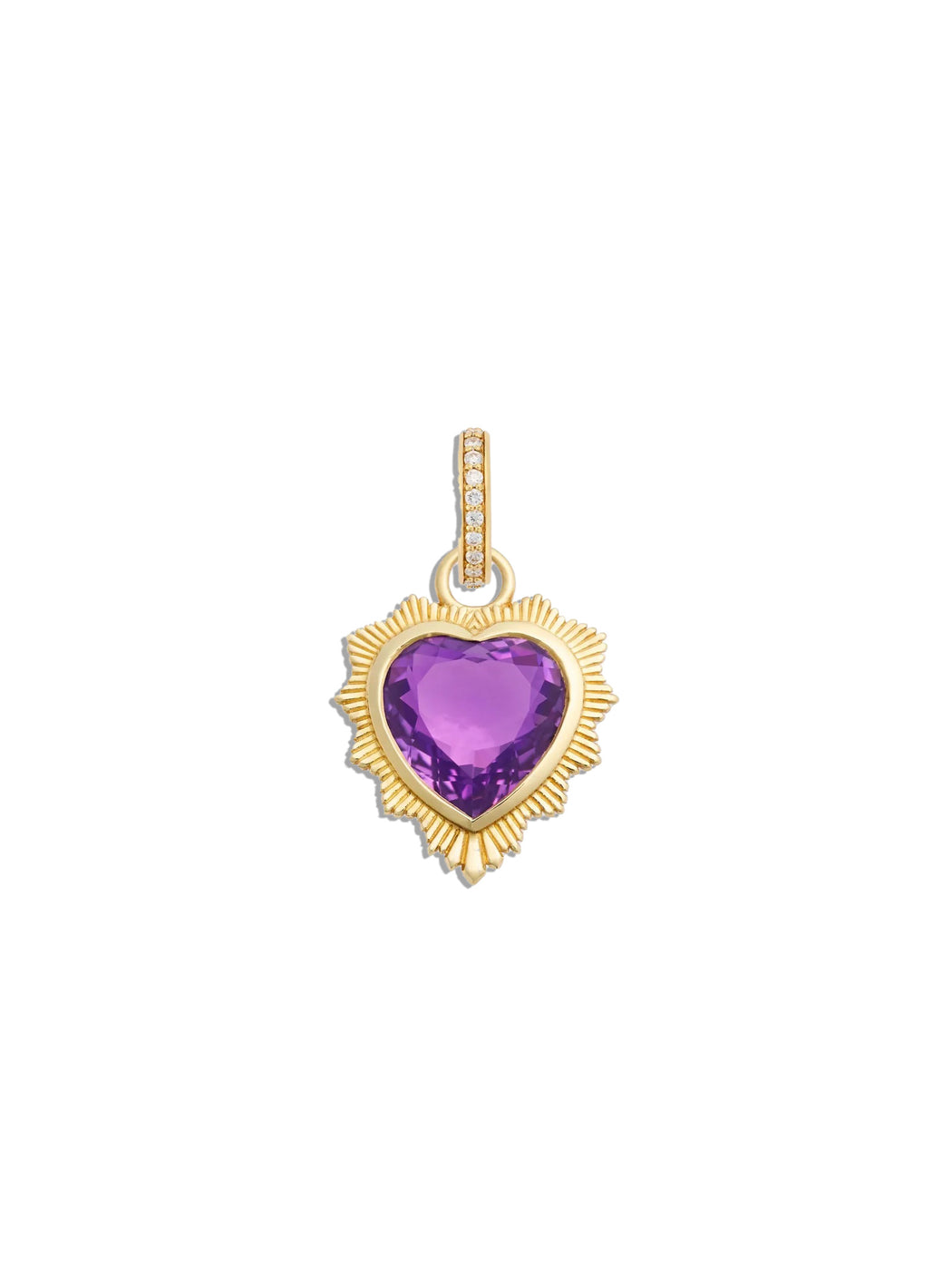 True Love Amethyst Gemstone Heart Pendant