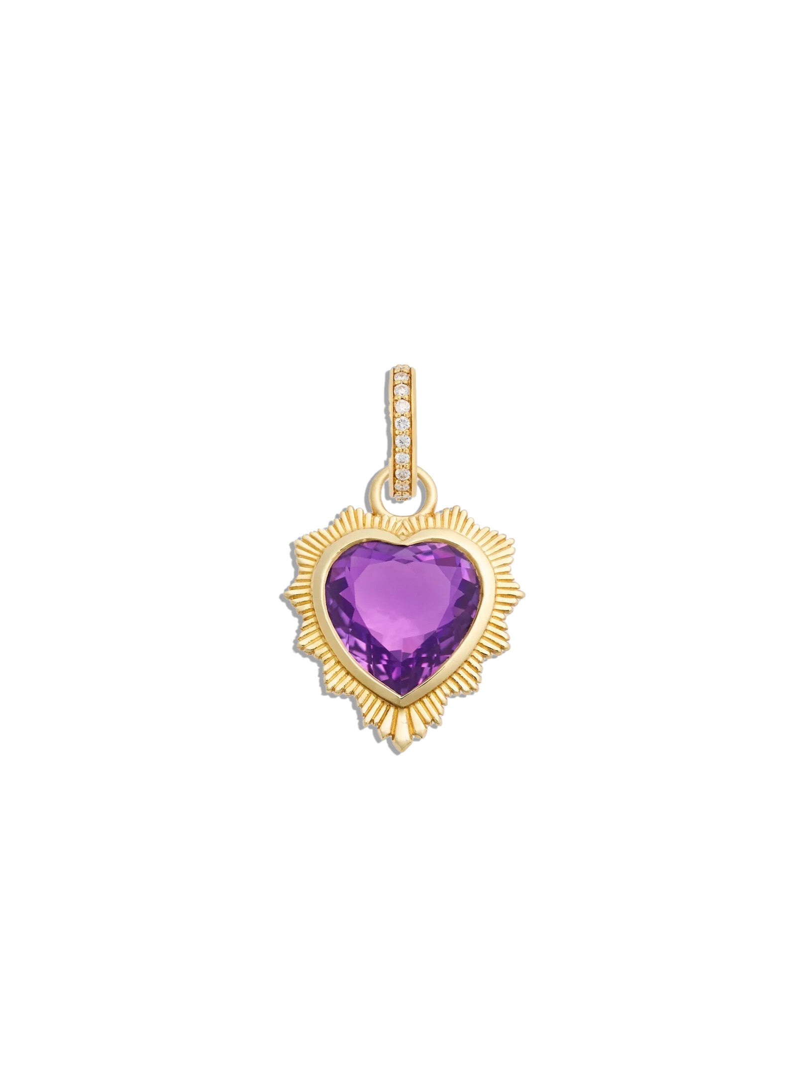 True Love Amethyst Gemstone Heart Pendant