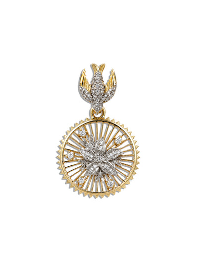 Resilience Blossoms Medallion with Pavé Sparrow Annex Link