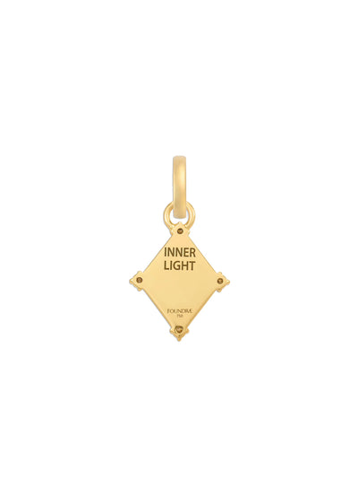 Pavé Inner Light Miniature Yellow Gold Charm