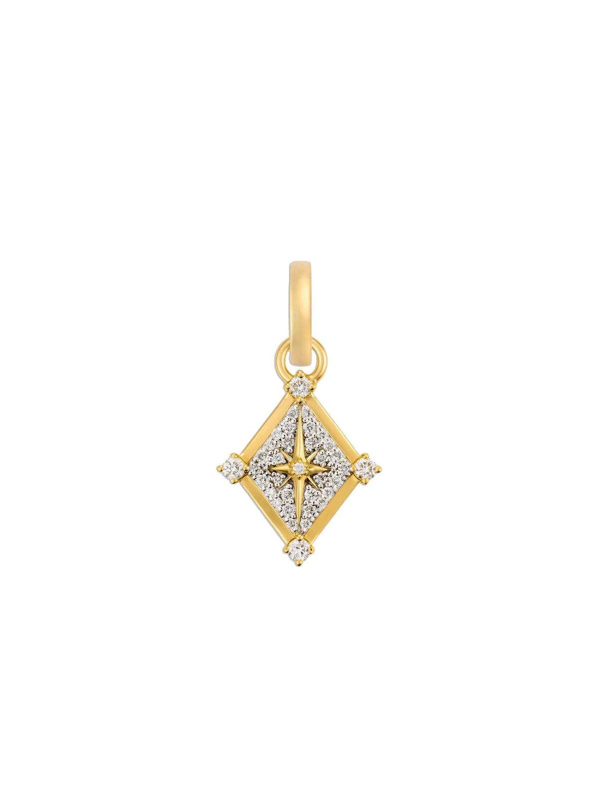 Pavé Inner Light Miniature Yellow Gold Charm