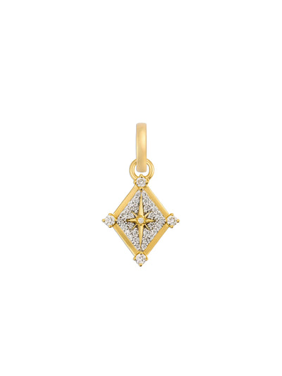 Pavé Inner Light Miniature Yellow Gold Charm