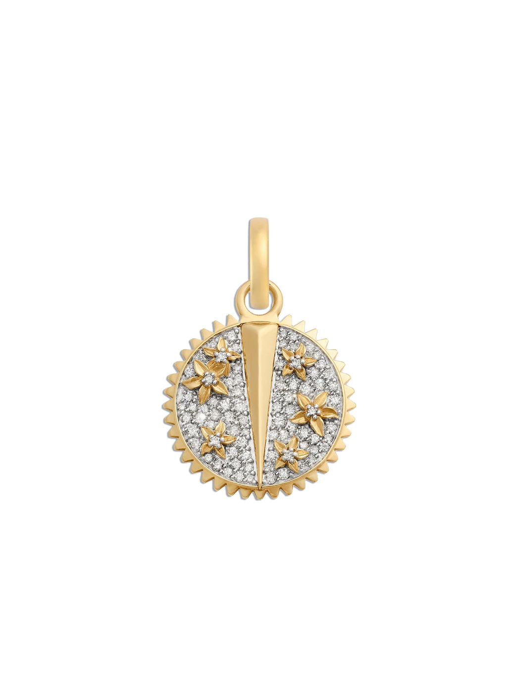Pavé Blossoms Baby Mixed Gold Charm