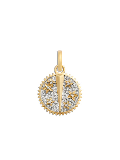 Pavé Blossoms Baby Mixed Gold Charm