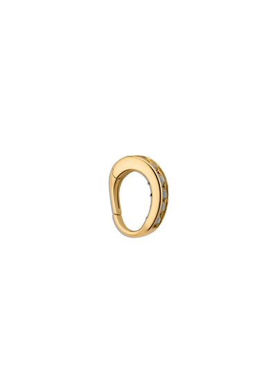 Blue Topaz Bail Yellow Gold Link