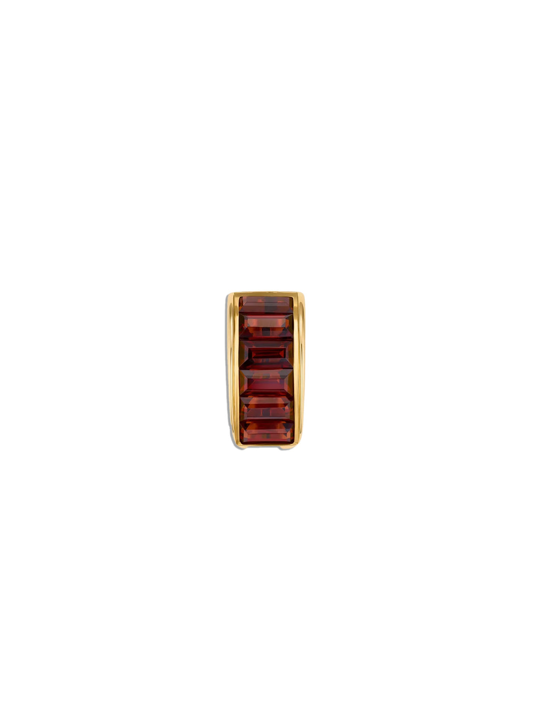 Garnet Bail Yellow Gold Link