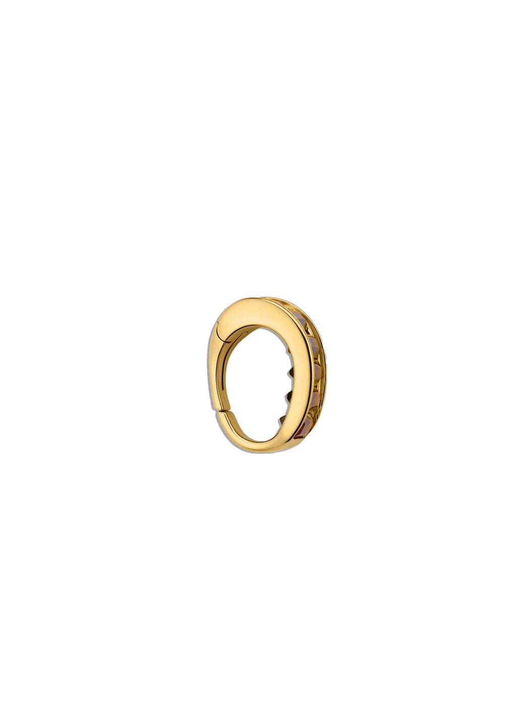 Garnet Bail Yellow Gold Link