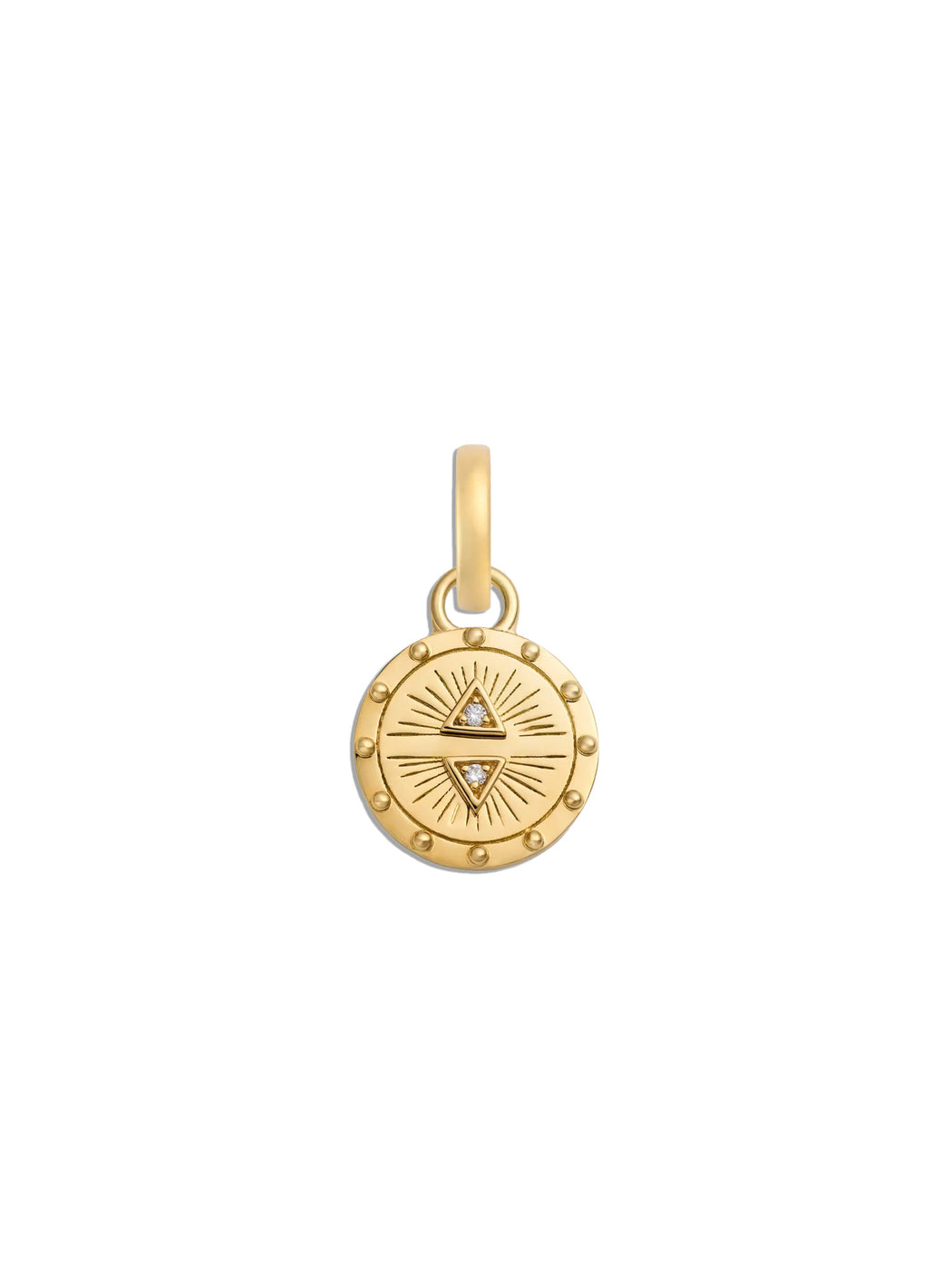 Diamond Protection Miniature Yellow Gold Charm