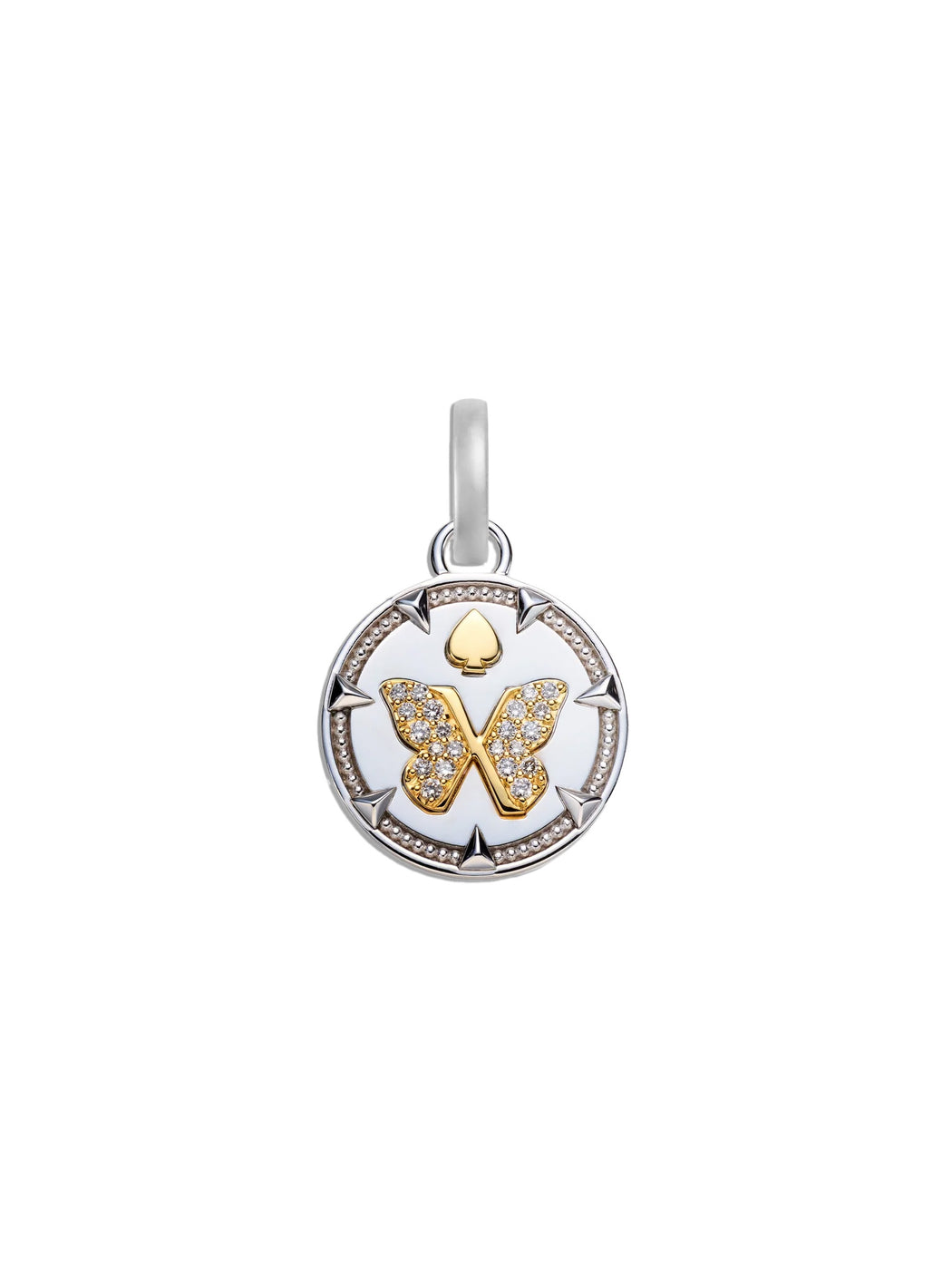 Diamond Butterfly Baby Mixed Gold Charm