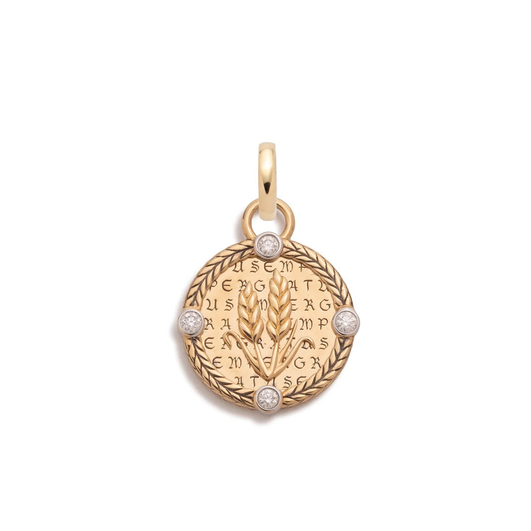 Infinite Gratitude Braided Wheat Baby Medallion