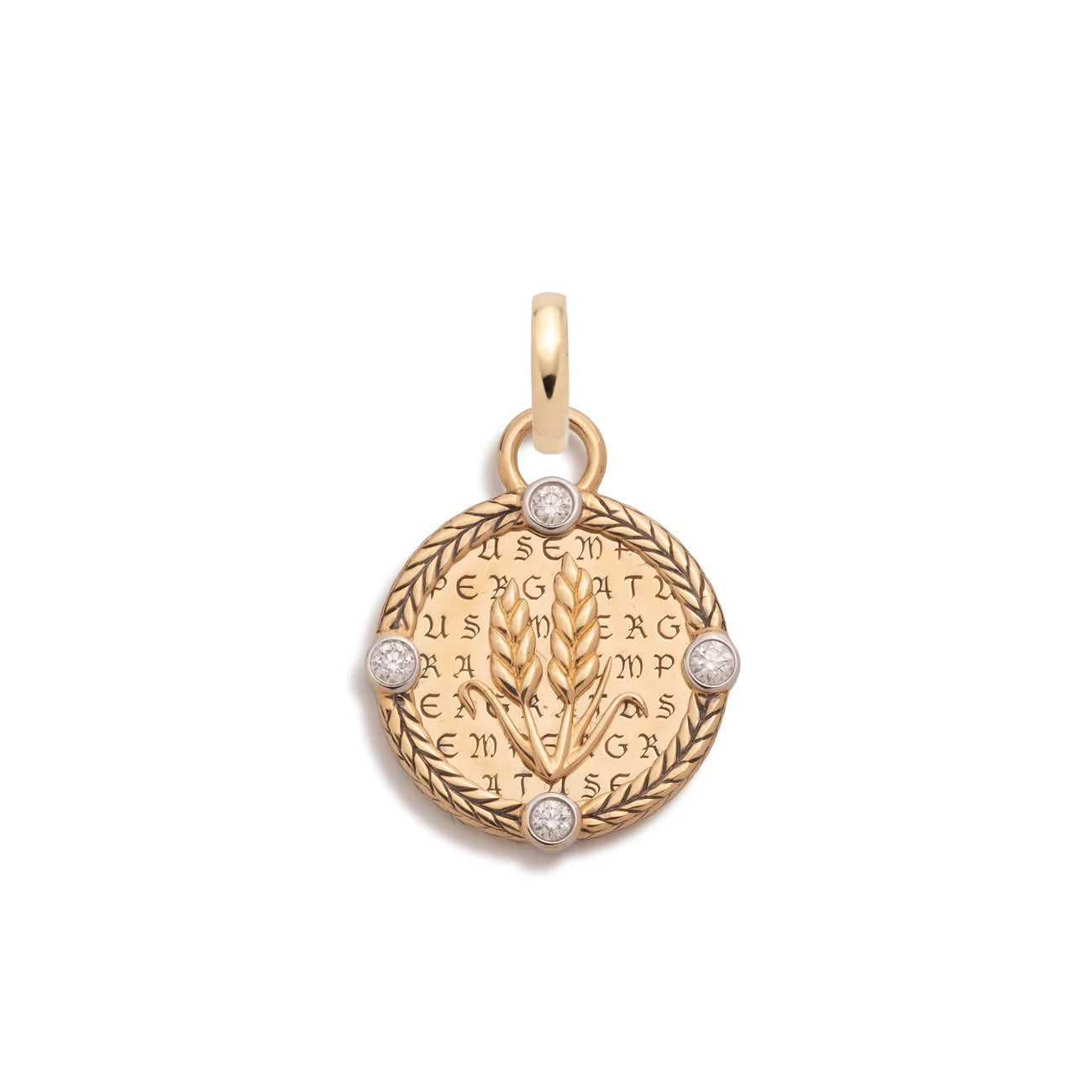 Infinite Gratitude Braided Wheat Baby Medallion