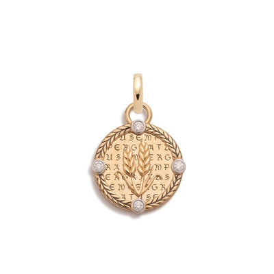 Infinite Gratitude Braided Wheat Baby Medallion